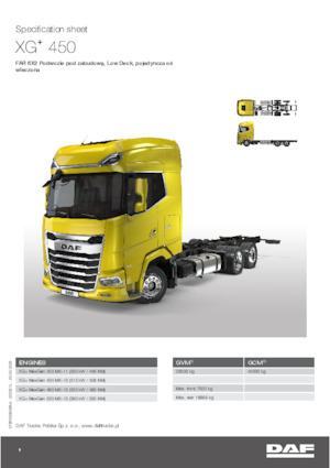 стійке шасі DAF XG+ 480 FAR Low Deck
