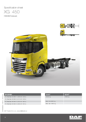 стійке шасі DAF XG 530 FAN