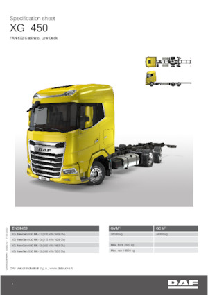 стійке шасі DAF XG 430 FAN Low Deck