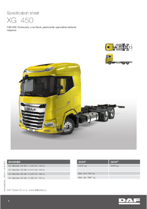 стійке шасі DAF XG 430 FAR Low Deck