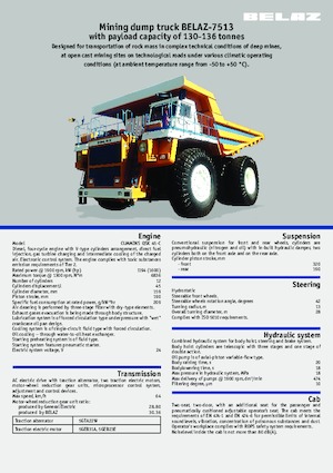 Самоскиди із жорсткою рамою Belaz 7513