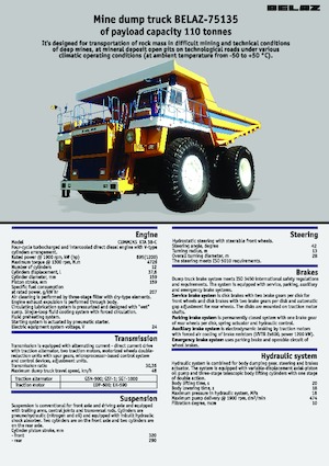 Самоскиди із жорсткою рамою Belaz 75135