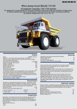Самоскиди із жорсткою рамою Belaz 75139