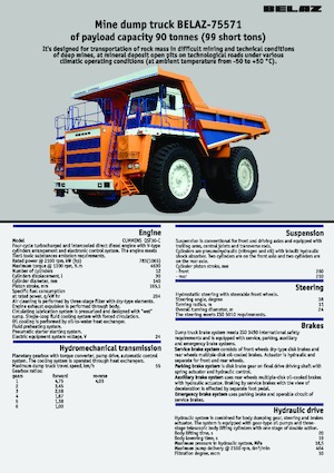 Самоскиди із жорсткою рамою Belaz 75571