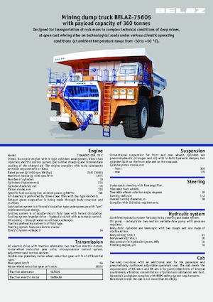 Самоскиди із жорсткою рамою Belaz 75605