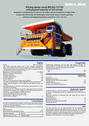 Самоскиди із жорсткою рамою Belaz 75710