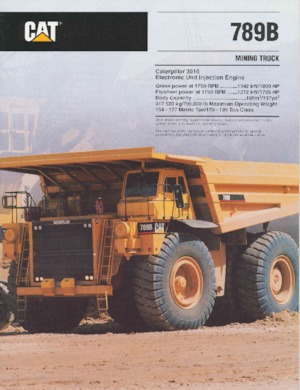 Самоскиди із жорсткою рамою Caterpillar 789B