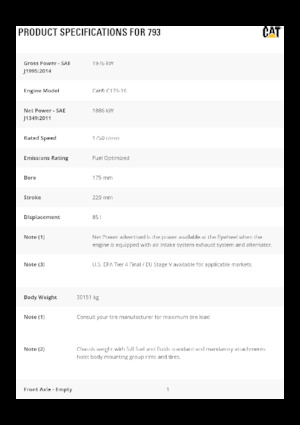 Самоскиди із жорсткою рамою Caterpillar 793