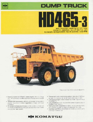 Самоскиди із жорсткою рамою Komatsu HD465-3