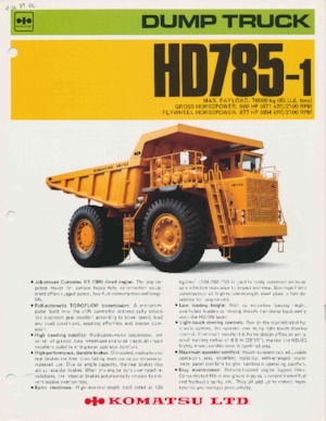 Самоскиди із жорсткою рамою Komatsu HD785-1