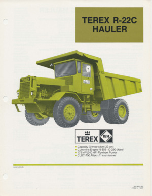 Самоскиди із жорсткою рамою Terex R-22C