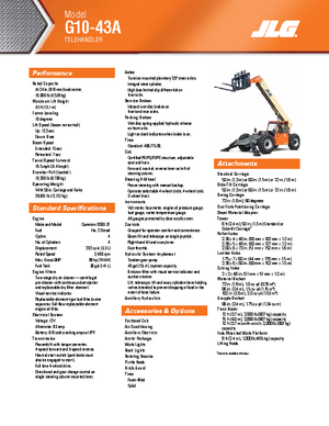 Телескопічні навантажувачі JLG G 10-43 A