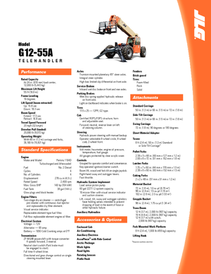 Телескопічні навантажувачі JLG G 12-55 A