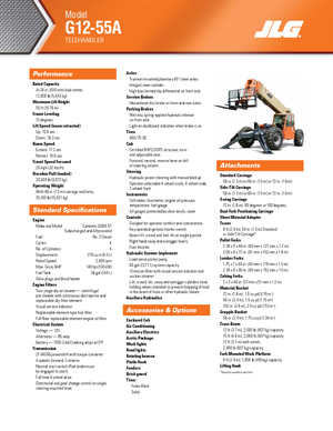Телескопічні навантажувачі JLG G 12-55 A