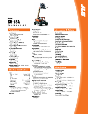Телескопічні навантажувачі JLG G 5-18 A