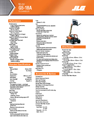 Телескопічні навантажувачі JLG G 5-18 A