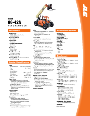 Телескопічні навантажувачі JLG G 6-42 A