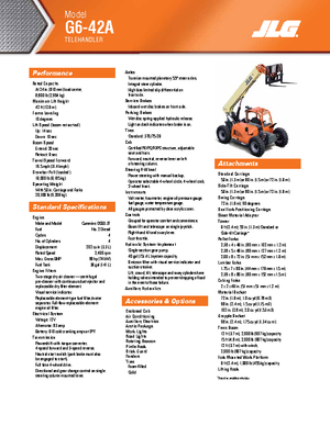 Телескопічні навантажувачі JLG G 6-42 A