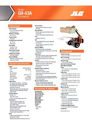 Телескопічні навантажувачі JLG G 9-43 A