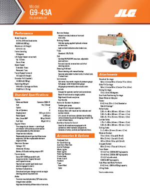 Телескопічні навантажувачі JLG G 9-43 A