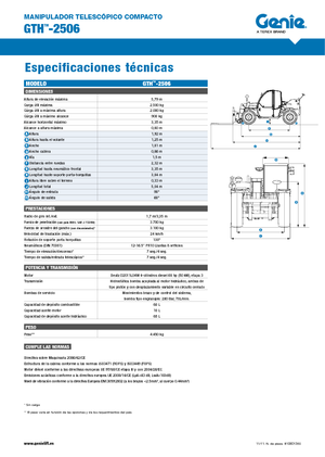 Телескопічні навантажувачі Genie GTH-2506
