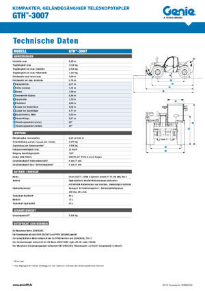 Телескопічні навантажувачі Genie GTH-3007