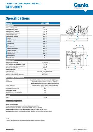 Телескопічні навантажувачі Genie GTH-3007