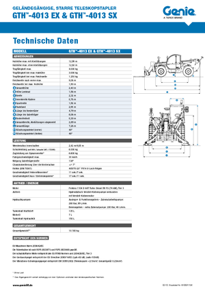 Телескопічні навантажувачі Genie GTH-4013 EX