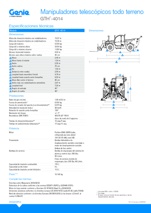 Телескопічні навантажувачі Genie GTH4014
