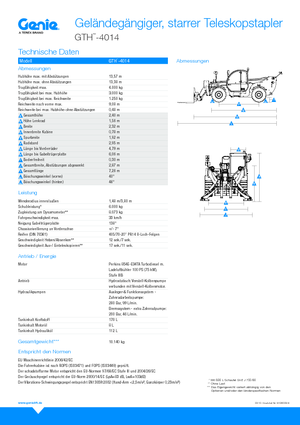 Телескопічні навантажувачі Genie GTH4014
