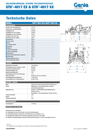 Телескопічні навантажувачі Genie GTH-4017 EX