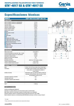 Телескопічні навантажувачі Genie GTH-4017 EX