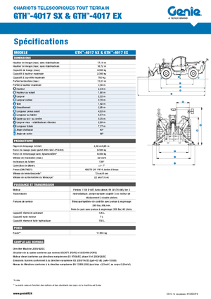Телескопічні навантажувачі Genie GTH-4017 EX