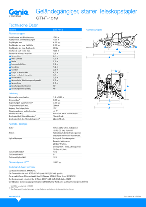 Телескопічні навантажувачі Genie GTH4018