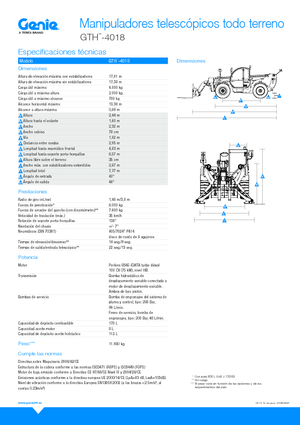 Телескопічні навантажувачі Genie GTH4018