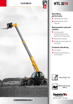 Телескопічні навантажувачі Haulotte HTL3210