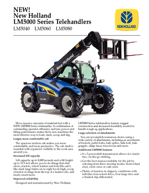 Телескопічні навантажувачі New Holland LM 5060 (250)