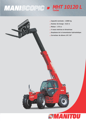 Телескопічні навантажувачі Manitou MHT 10120 L Turbo
