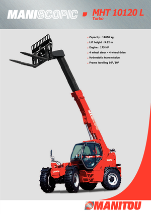 Телескопічні навантажувачі Manitou MHT 10120 L Turbo