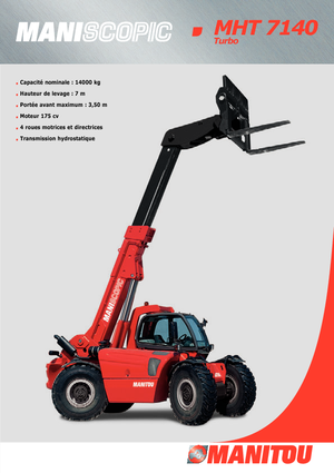 Телескопічні навантажувачі Manitou MHT 7140