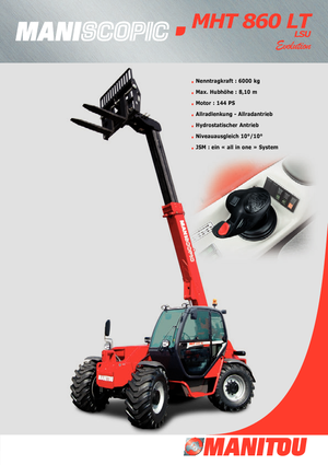 Телескопічні навантажувачі Manitou MHT 860 LT LSU