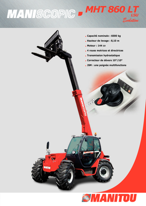 Телескопічні навантажувачі Manitou MHT 860 LT LSU