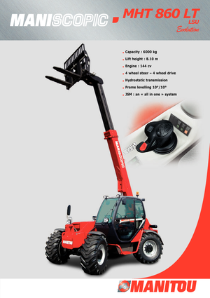 Телескопічні навантажувачі Manitou MHT 860 LT LSU