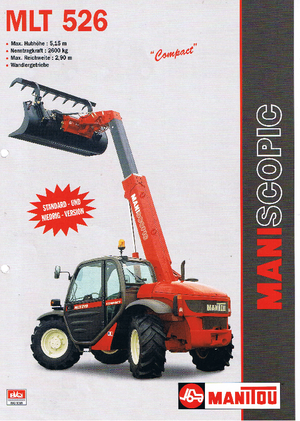 Телескопічні навантажувачі Manitou MLT 526 Compact