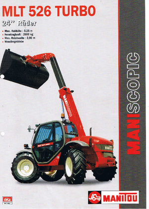 Телескопічні навантажувачі Manitou MLT 526 T 24