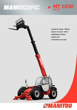 Телескопічні навантажувачі Manitou MT 1030 S Evolution