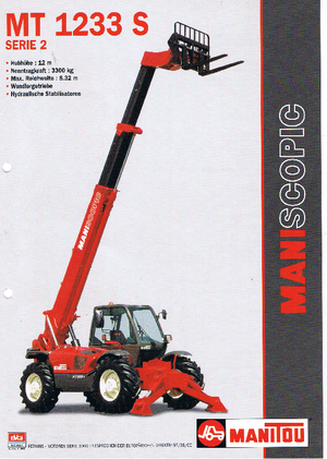Телескопічні навантажувачі Manitou MT 1233 S