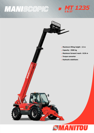 Телескопічні навантажувачі Manitou MT 1235 S