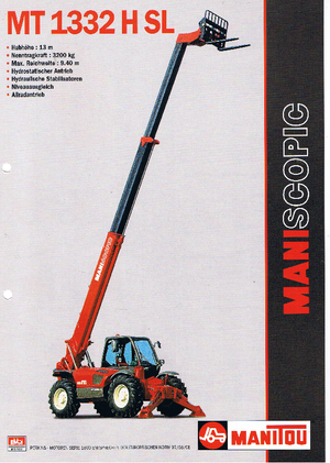 Телескопічні навантажувачі Manitou MT 1332 H S-L-T