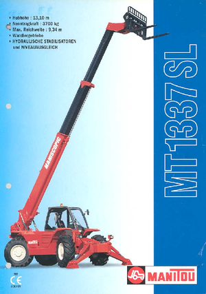 Телескопічні навантажувачі Manitou MT 1337 SL